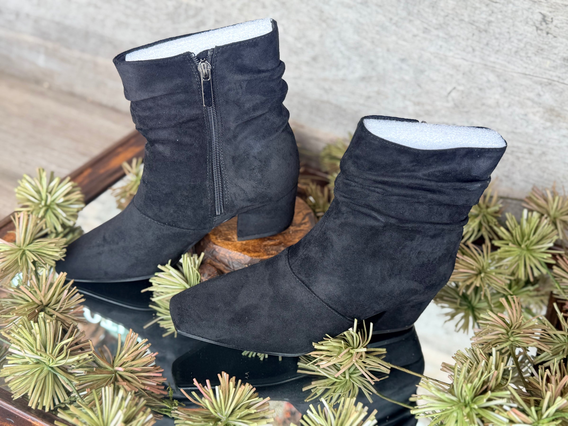 Corky's Addicted  Black Faux Suede