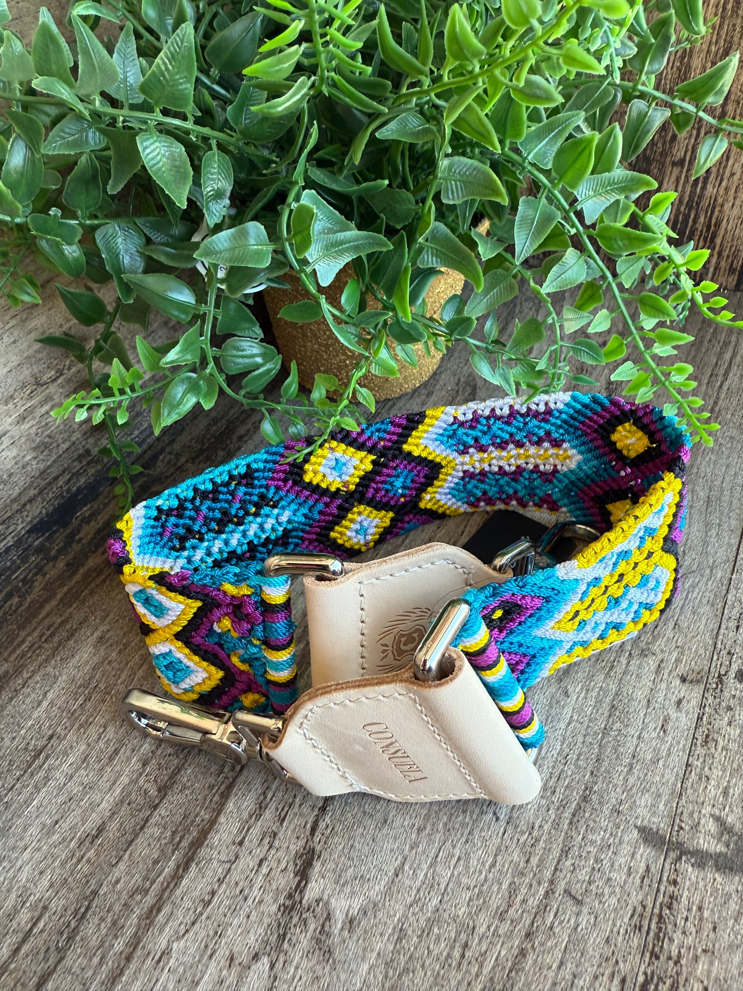 Consuela -Wide Woven Shoulder Strap, Blueberry – The Leopard