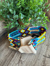 Consuela -Wide Woven Shoulder Strap, Blueberry