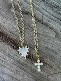 Pearl Cross Necklace