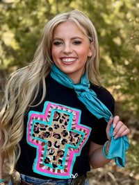 Spring Time Leopard Cross Tee