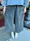 Faded Black Wide Leg Pants