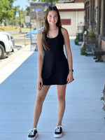 Kate Tennis Romper Dress in Black