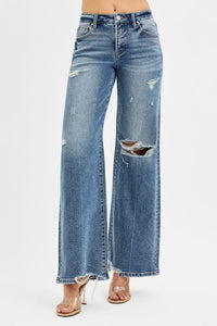 Avril Mid Rise wide jeans