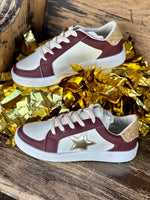 Maroon & Gold Star Game Day Sneaker