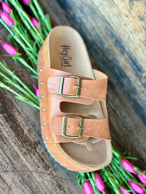 Corky's Cognac  Smooth Wannabe Sandals