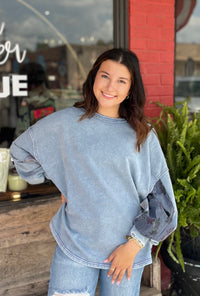 Washed Denim Top