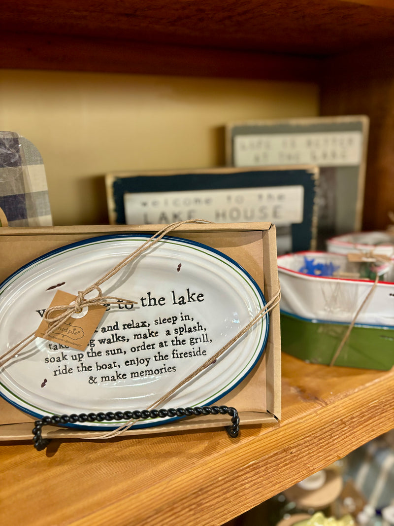 Mudpie Lake Sentiment Plate