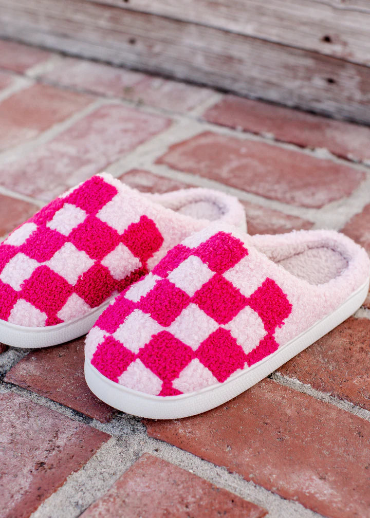Checkered Slippers PINK/LIGHT PINK