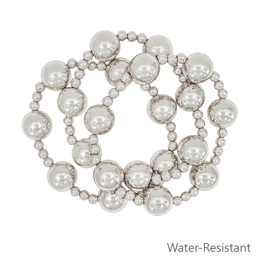 Set of Mixed Beaded Stretch Bracelets
