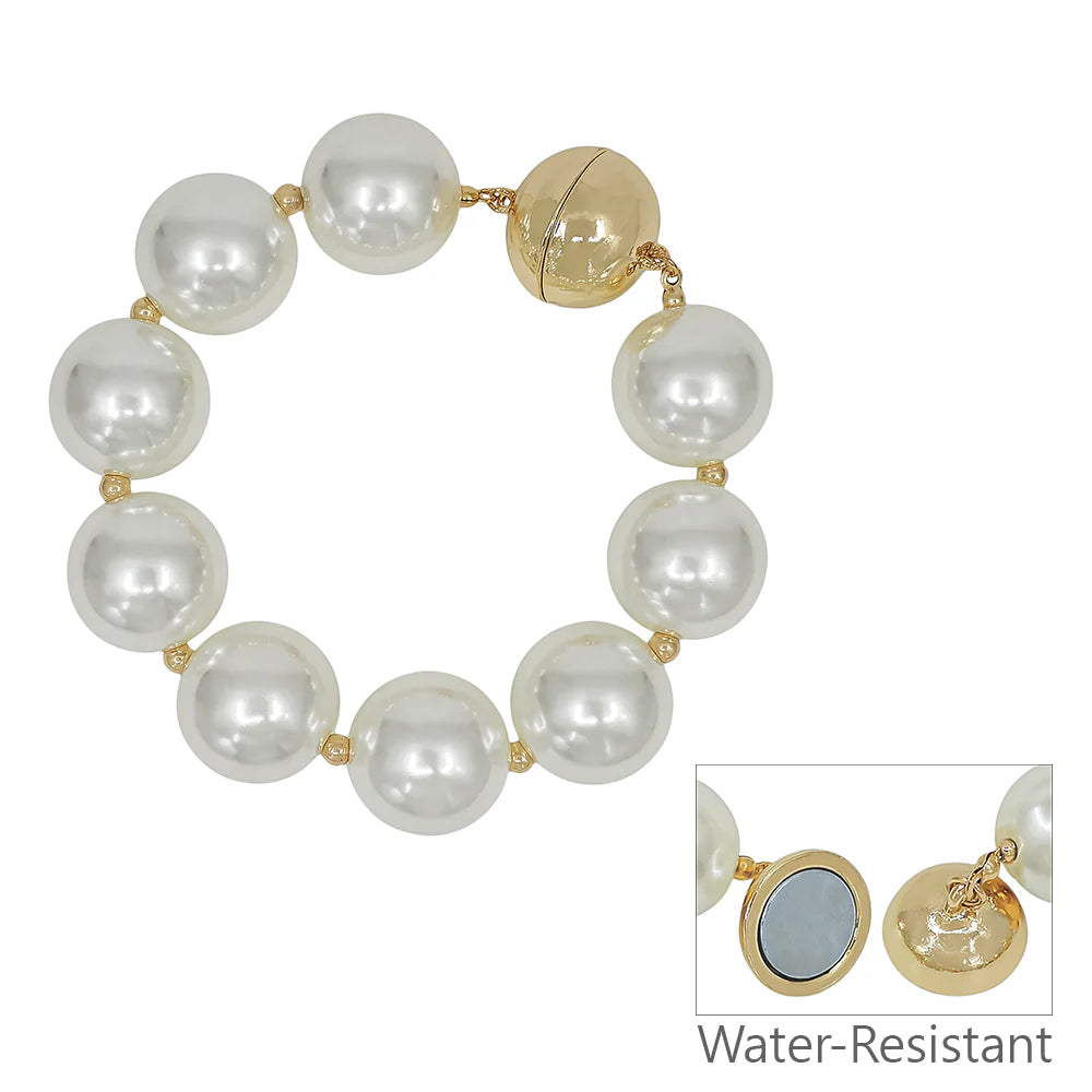 Pearl & Gold Magnetic Clasp