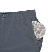 Burlebo -Everyday Short - River Rock Grey - Classic Deer Camo Pocket