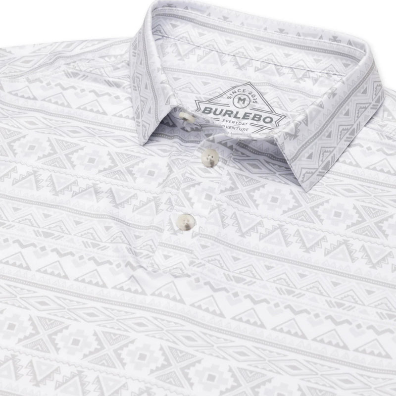 BURLEBO - Grey Aztec Polo