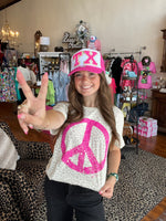 Hot Pink Peace T-Shirt