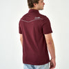 Burlebo - Pearl Snap Performance Polo - Maroon