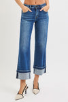 Carolina Cuff Mid Rise jeans
