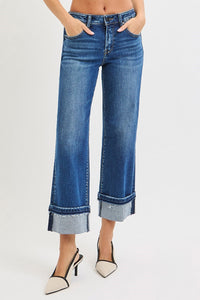 Carolina Cuff Mid Rise jeans