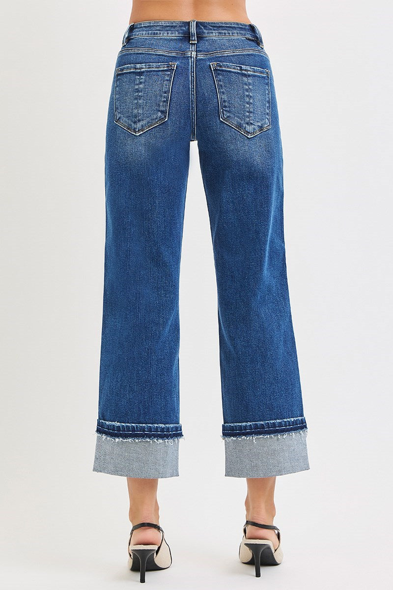 Carolina Cuff Mid Rise jeans