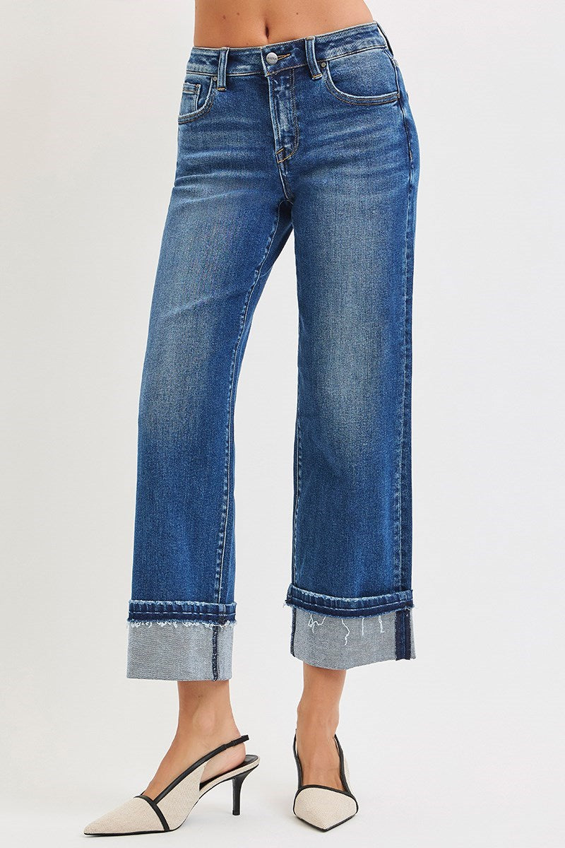 Carolina Cuff Mid Rise jeans