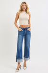 Carolina Cuff Mid Rise jeans