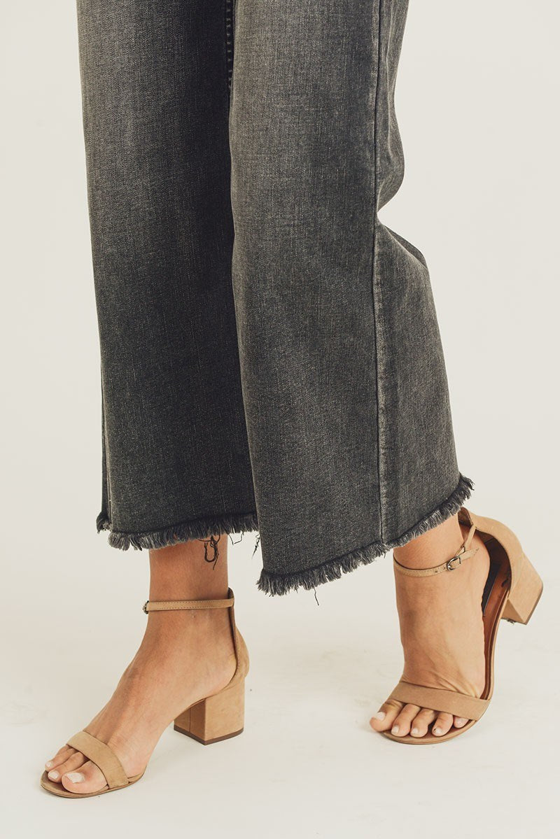 Rory Risen High Rise Frayed Ankle Jeans