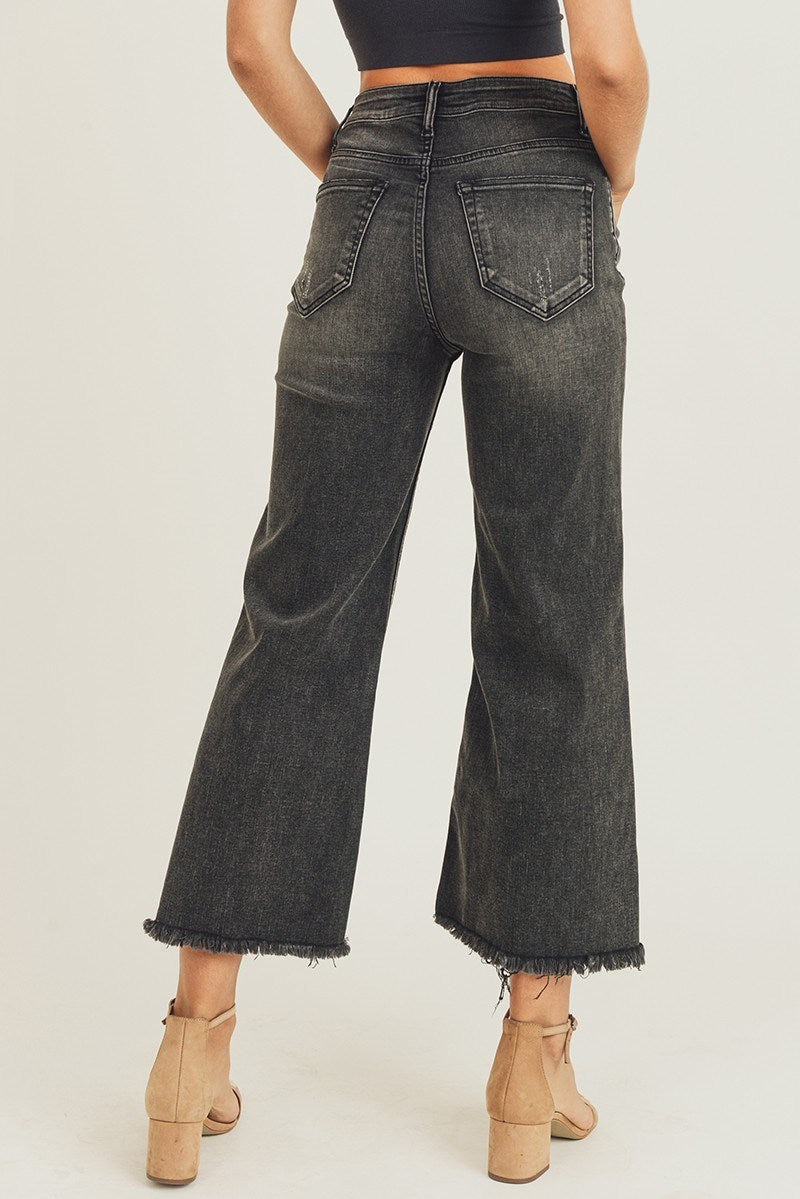 Rory Risen High Rise Frayed Ankle Jeans