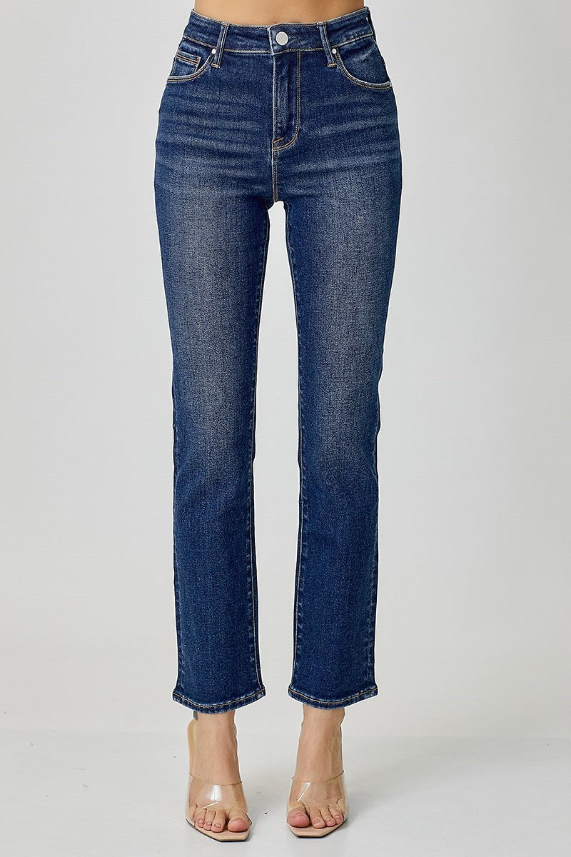 Carmen Mid Rise Straight Slim Jean