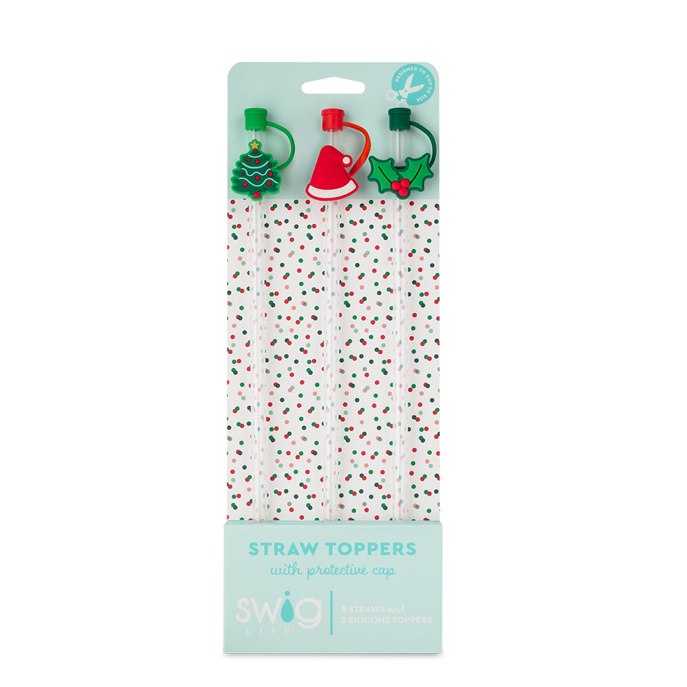 SWIG - Santa Baby + Candy Cane Reusable Straw Set – The Pink Leopard