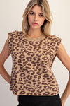 Uptown Charm Leopard Sleeveless sweater