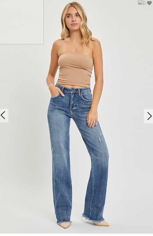 Melissa High Rise Long Straight Jeans