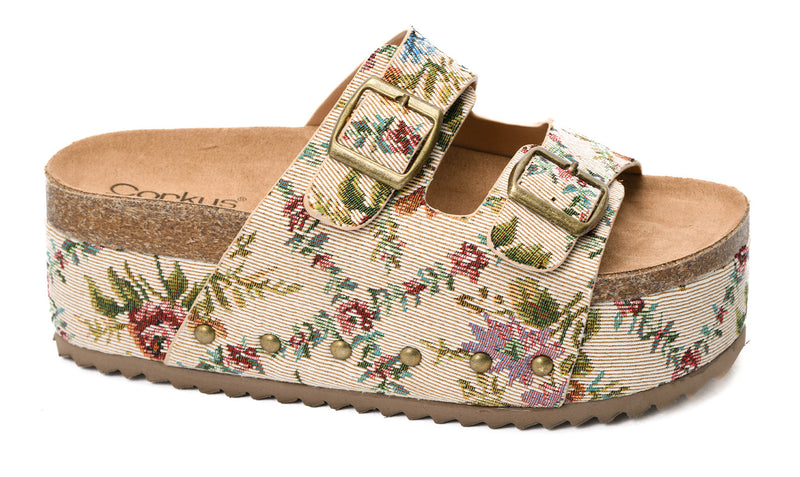 Corky's Brocade Floral Wannabe Sandals