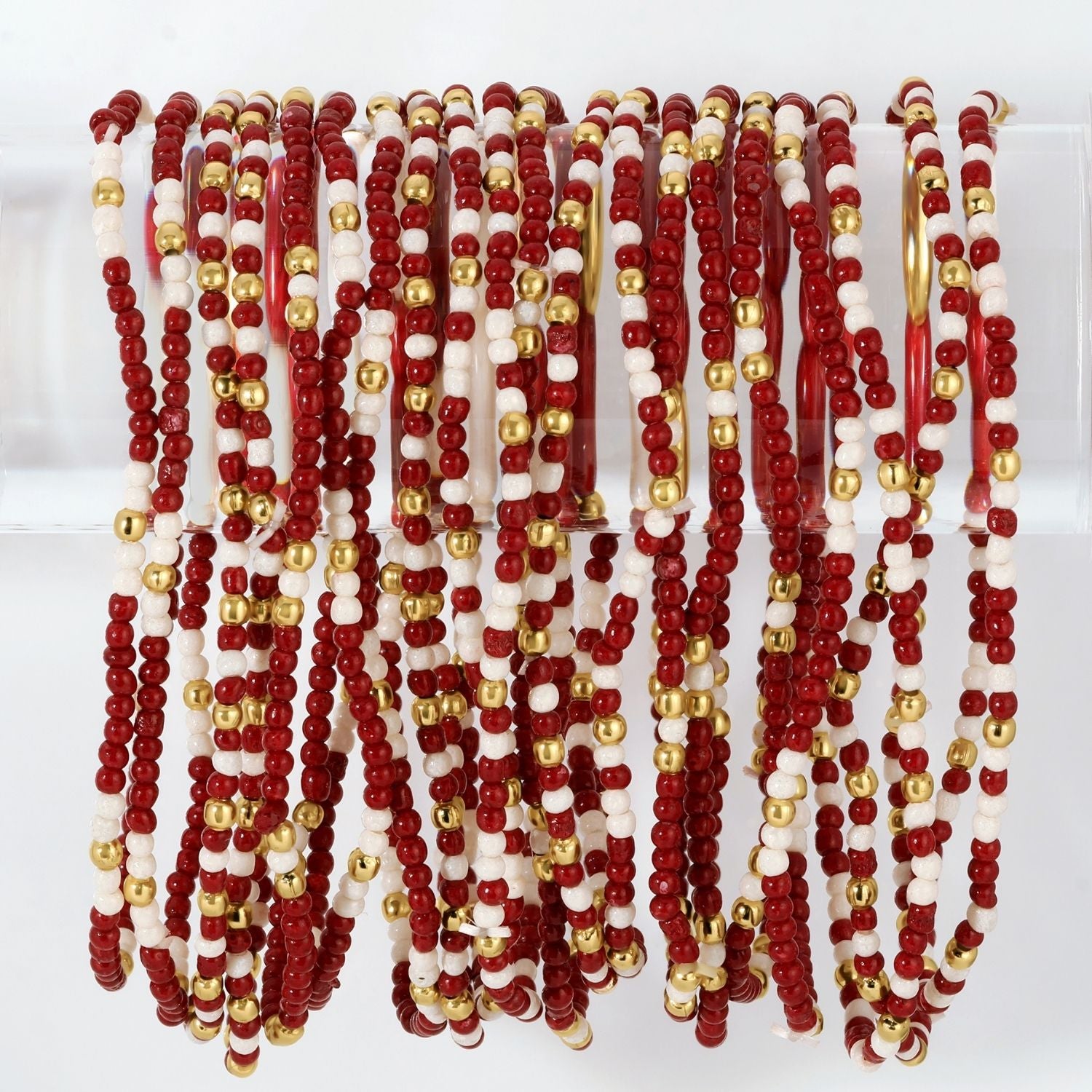2mm Stretch Seed Bead Game Day Bracelets