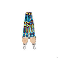 Consuela -Wide Woven Shoulder Strap, Blueberry