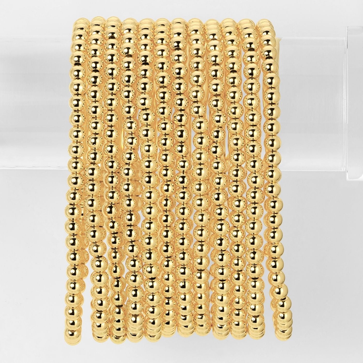 Splendid Iris Gold Beaded Bracelets