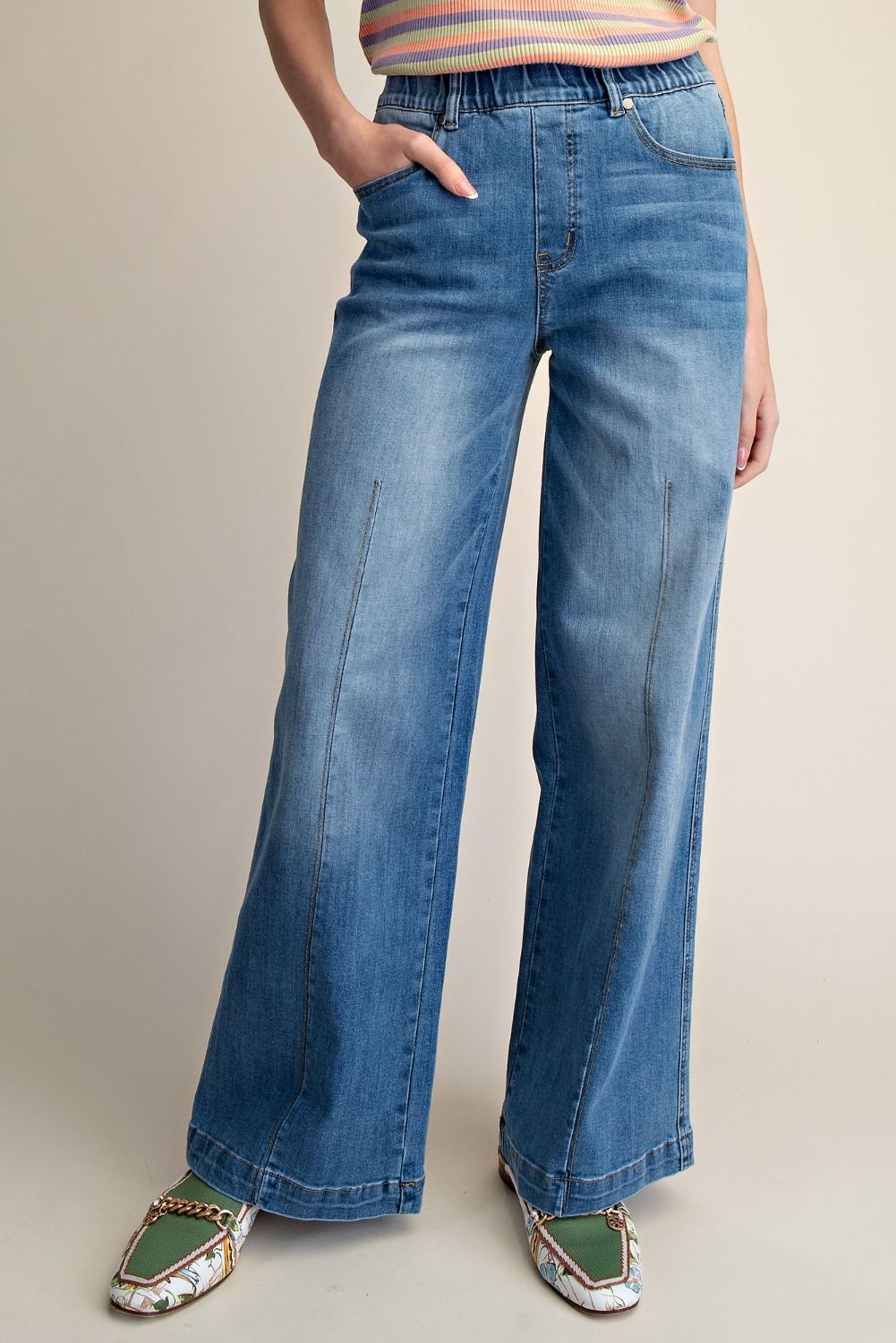 On Repeat Denim Stretch Pants