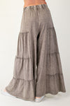 Magic Tiered Styled Wide Leg Pant - MOCHA