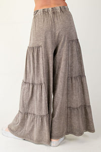Magic Tiered Styled Wide Leg Pant - MOCHA