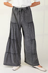 Magic Tiered Styled Wide-Leg Pant - BLACK