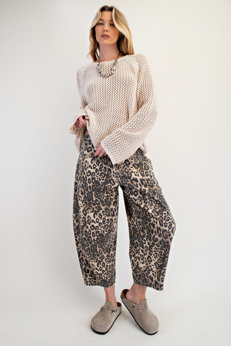 Wild instincts Leopard Barrel Pants