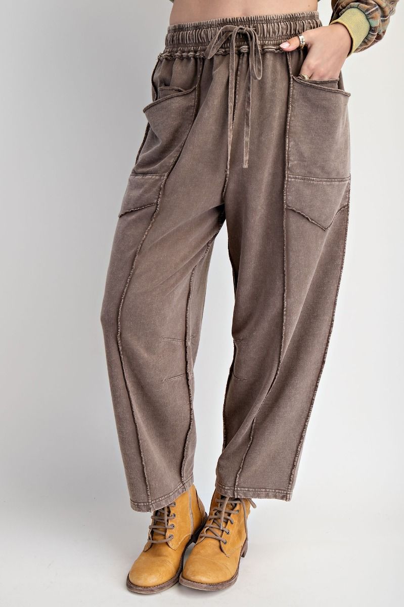 Game on Barrel Pants- Mocha
