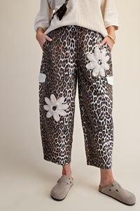 Wildflower Leopard Barrel Pants