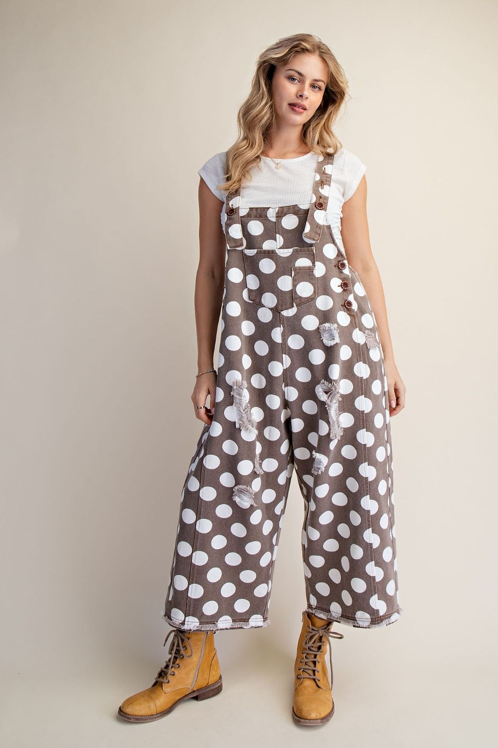 Big Moves Polka Dot Overalls