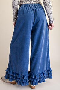 Apple Ruffle Corduroy Pants