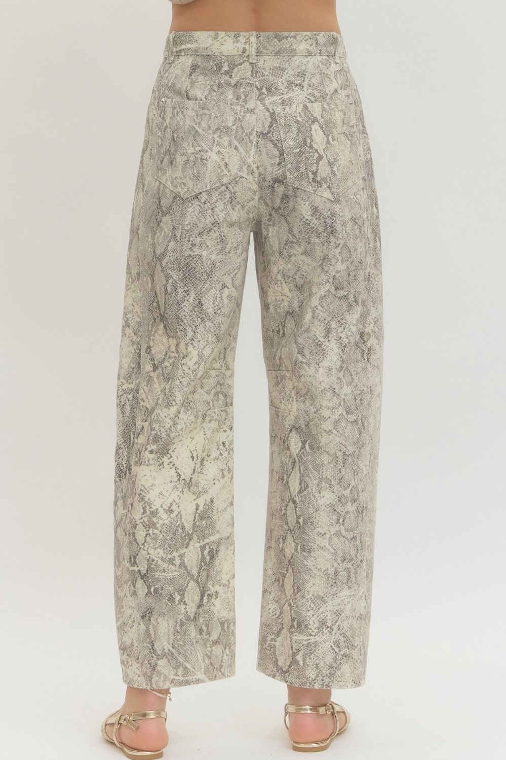 Rebecca Snake Barrel Leg Pant