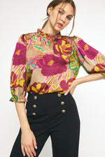 Last Call Floral Blouse