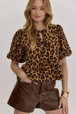 On the Prowl Leopard Bow Top