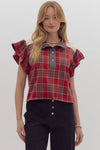 Holiday Harmony Plaid Top