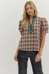 Uptown Plaid Top