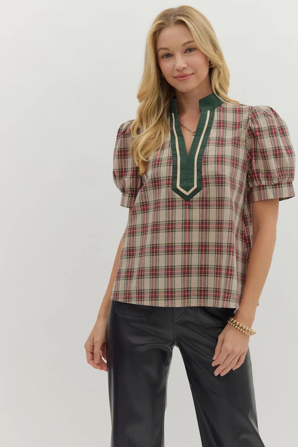 Uptown Plaid Top