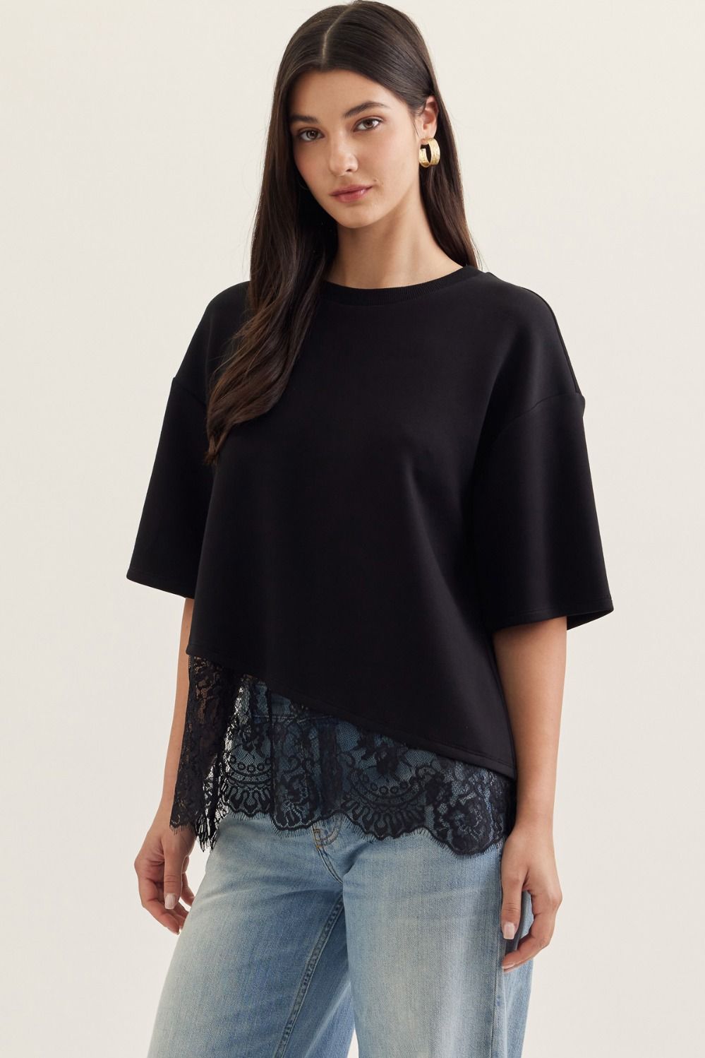 Laced with Charm Top - Black